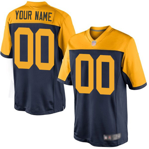 Youth Navy Blue Alternate Elite Football Jersey: Green Bay Packers Customized Vapor Untouchable  Jersey