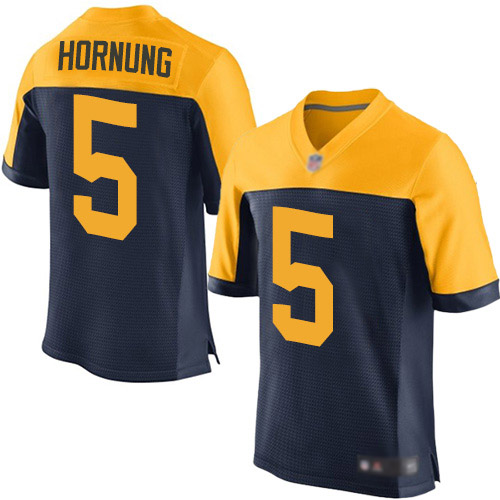 Men's Paul Hornung Navy Blue Alternate Elite Football Jersey: Green Bay Packers #5  Jersey