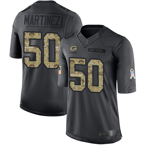Youth Blake Martinez Black Limited Football Jersey: Green Bay Packers #50 2016 Salute to Service  Jersey