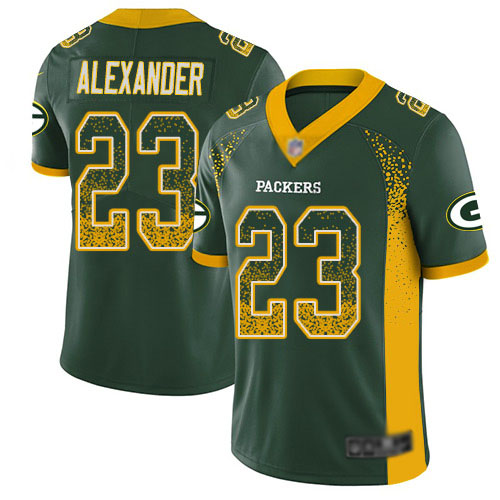 Youth Jaire Alexander Green Limited Football Jersey: Green Bay Packers #23 Rush Drift Fashion  Jersey