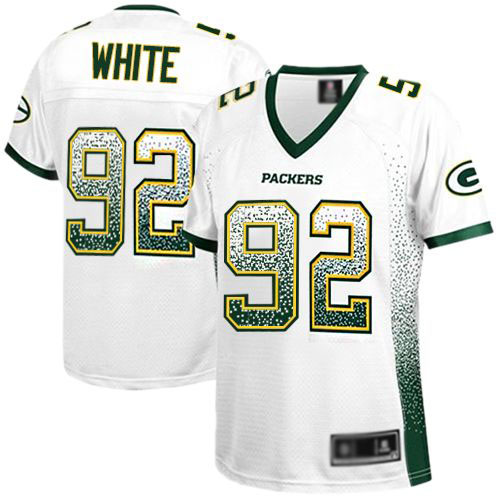 Women's Reggie White White Elite Football Jersey: Green Bay Packers #92 Drift Fashion  Jersey
