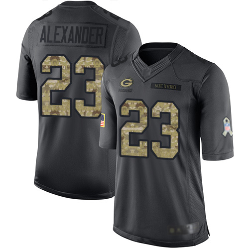Youth Jaire Alexander Black Limited Football Jersey: Green Bay Packers #23 2016 Salute to Service  Jersey