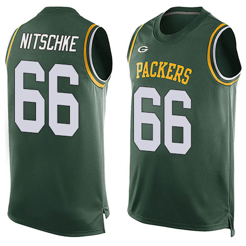 Men's Ray Nitschke Green Limited Football Jersey: Green Bay Packers #66 Player Name & Number Tank Top  Jersey
