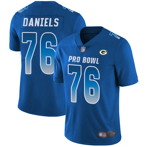 Youth Mike Daniels Royal Blue Limited Football Jersey: Green Bay Packers #76 2018 Pro Bowl  Jersey