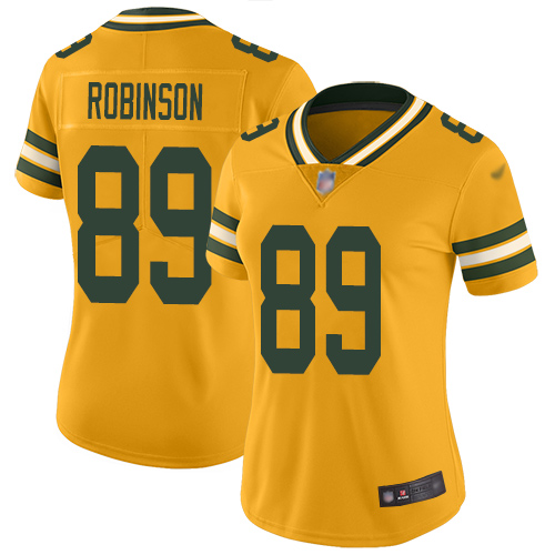 Women's Dave Robinson Gold Limited Football Jersey: Green Bay Packers #89 Inverted Legend  Jersey