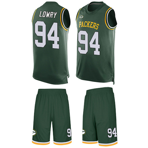 Men's Dean Lowry Green Limited Football Jersey: Green Bay Packers #94 Tank Top Suit  Jersey