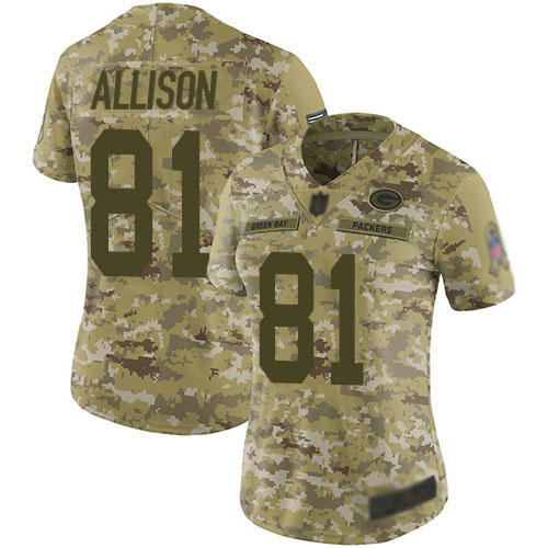 Women's Geronimo Allison Navy Blue Alternate Elite Football Jersey: Green Bay Packers #81 Vapor Untouchable  Jersey