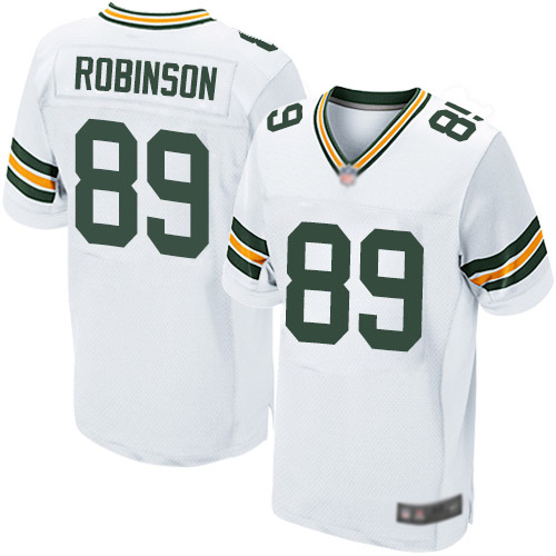 Men's Dave Robinson White Road Elite Football Jersey: Green Bay Packers #89  Jersey
