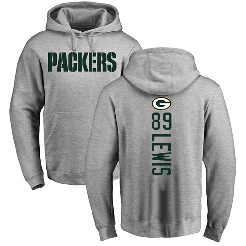 Marcedes Lewis Ash Backer Football : Green Bay Packers #89 Pullover Hoodie