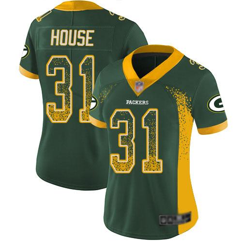 Women's Davon House Green Limited Football Jersey: Green Bay Packers #31 Rush Drift Fashion  Jersey