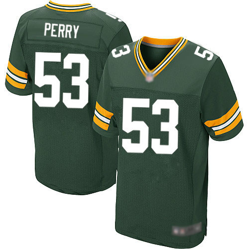 Men's Nick Perry Green Home Elite Football Jersey: Green Bay Packers #53  Jersey