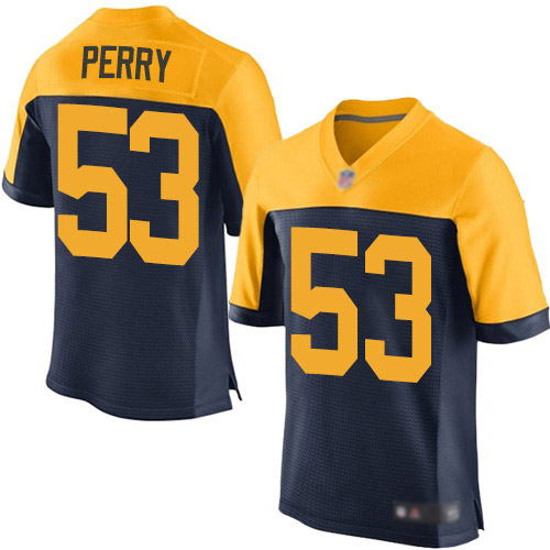 Men's Nick Perry Navy Blue Alternate Elite Football Jersey: Green Bay Packers #53  Jersey