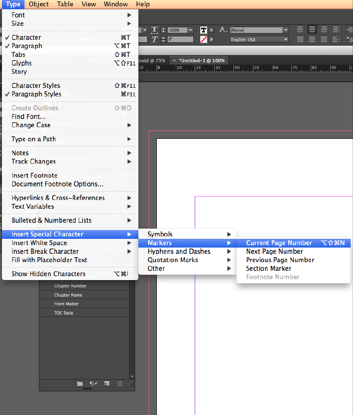 InDesign Page Numbers