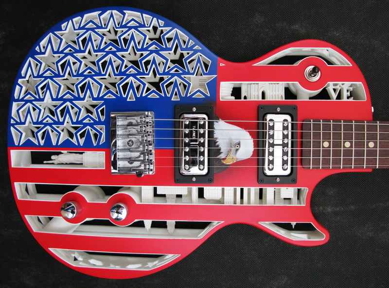 Americana 3D printed Guitar Side