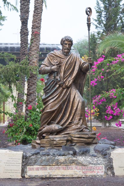 St Peter Statue at Capernaum