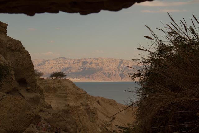 View of the Dead Sea from Dodim's Cave - just above David's Falls