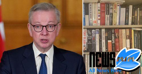 Michael Gove is getting a lot of heat for having Bell Curve on his bookshelf (Picture: PA, @WestminsterWAG)