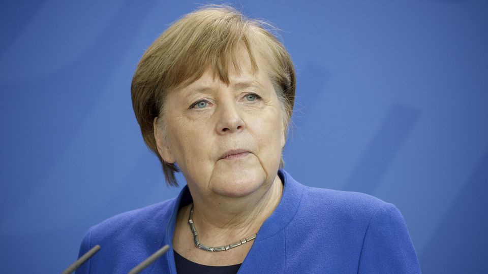 Bundeskanzlerin Angela Merkel, CDU, gibt ein Statement und Pressekonferenz nach der heutigen Sitzung des Corona-Kabinet
