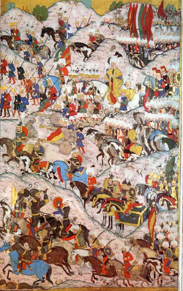 1526-Suleiman_the_Magnificent_and_the_Battle_of_Mohacs-Hunername-large
