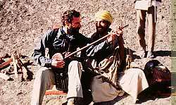 Jim Metzner with a Nepalese musician