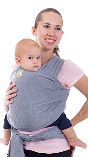 Baby Wrap Carrier by KeaBabies - All-in-1 Stretchy Baby Wraps - Baby Sling - Infant Carrier - Babys Wrap - Hands Free Babies Carrier Wraps | Great Baby Shower Gift (Gray)