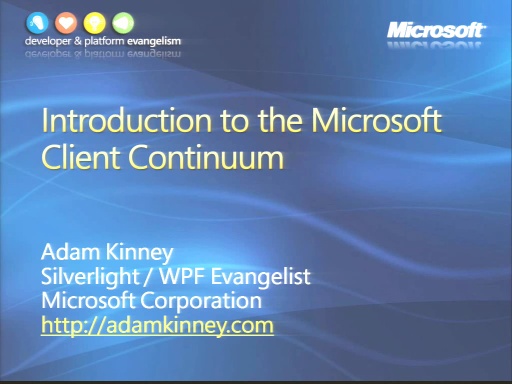 VS2008 Training Kit: Introduction to the Microsoft Client Continuum
