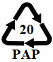 image of recycle logo pap 20
