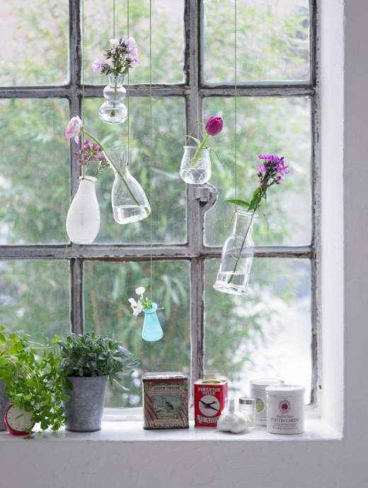 Pretty window vases