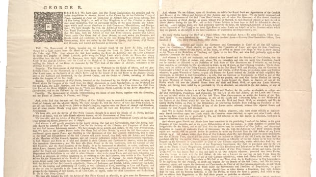 GLC 5214. King George III. Broadside: Proclamation, 1763 (The Gilder Lehrman Collection, courtesy of The Gilder Lehrman Institute of American History. Not to be reproduced without written permission.)
