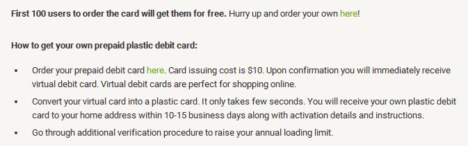 Bitstamp Debit Card - Info & Fees