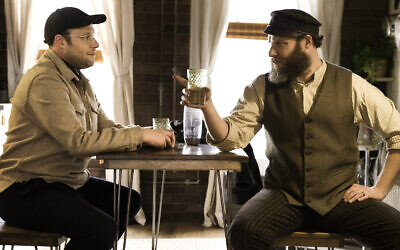 Seth Rogen plays a Russian-Jewish immigrant and his own great-grandson in 'An American Pickle,' which will open the 2020 Jerusalem Jewish Film Festival on November 11, 2020 (Courtesy HBO)