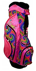 2. Best Ladies Stand Golf Bag: Birdie Babe Women's Golf Bag Pink Tie Dye Ladies Hybrid Stand Golf Bag