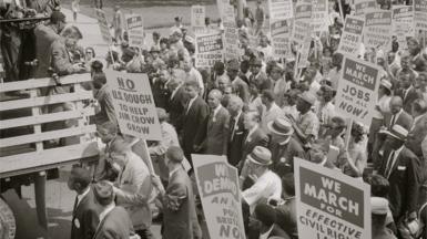 Picture of a civil rights protest in America