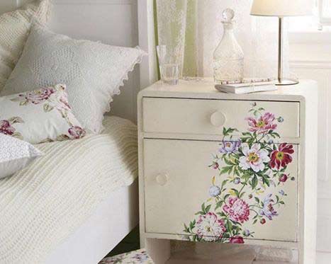 Shabby chic bedside table