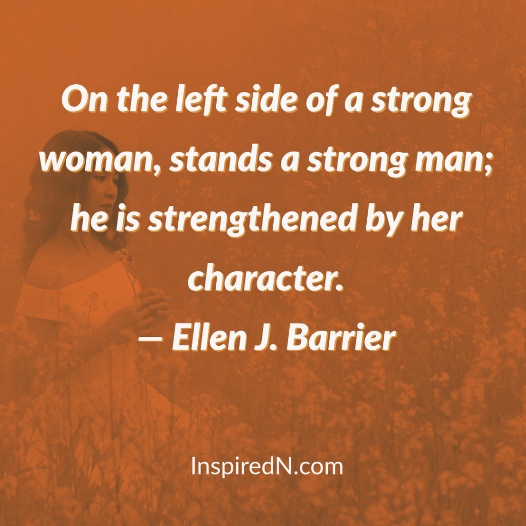 being strong woman quotes by Ellen J. Barrier