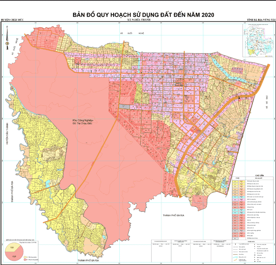 Bản đồ quy hoạch huyện Châu Đức và các xã, thị trấn trực thuộc (2020)
