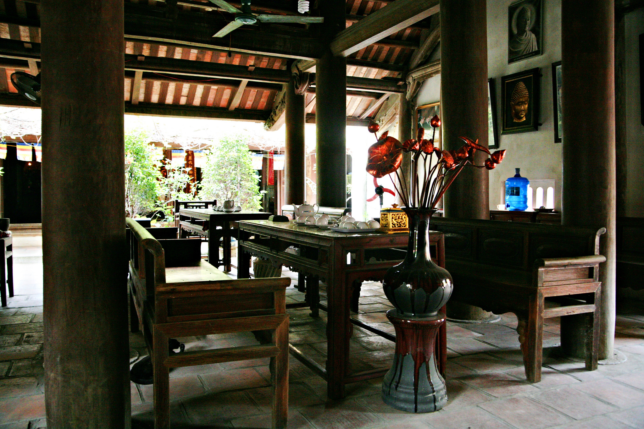 interior at Duc La Pagoda, Vietnam