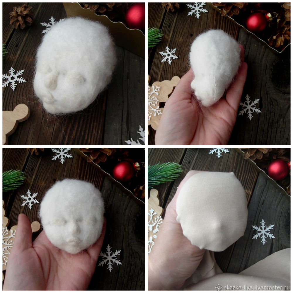 Creamos una muñeca textil "Yukiko - un niño de nieve", foto No. 11