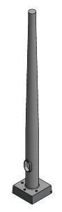 Round Tapered Hinged Aluminum Poles
