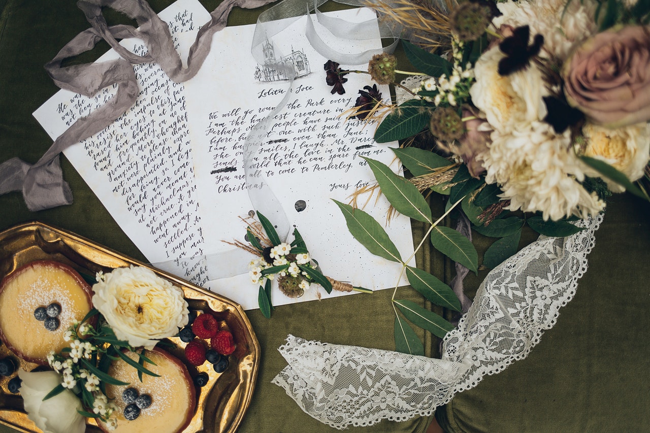 Love Letter with Flowers for the bride