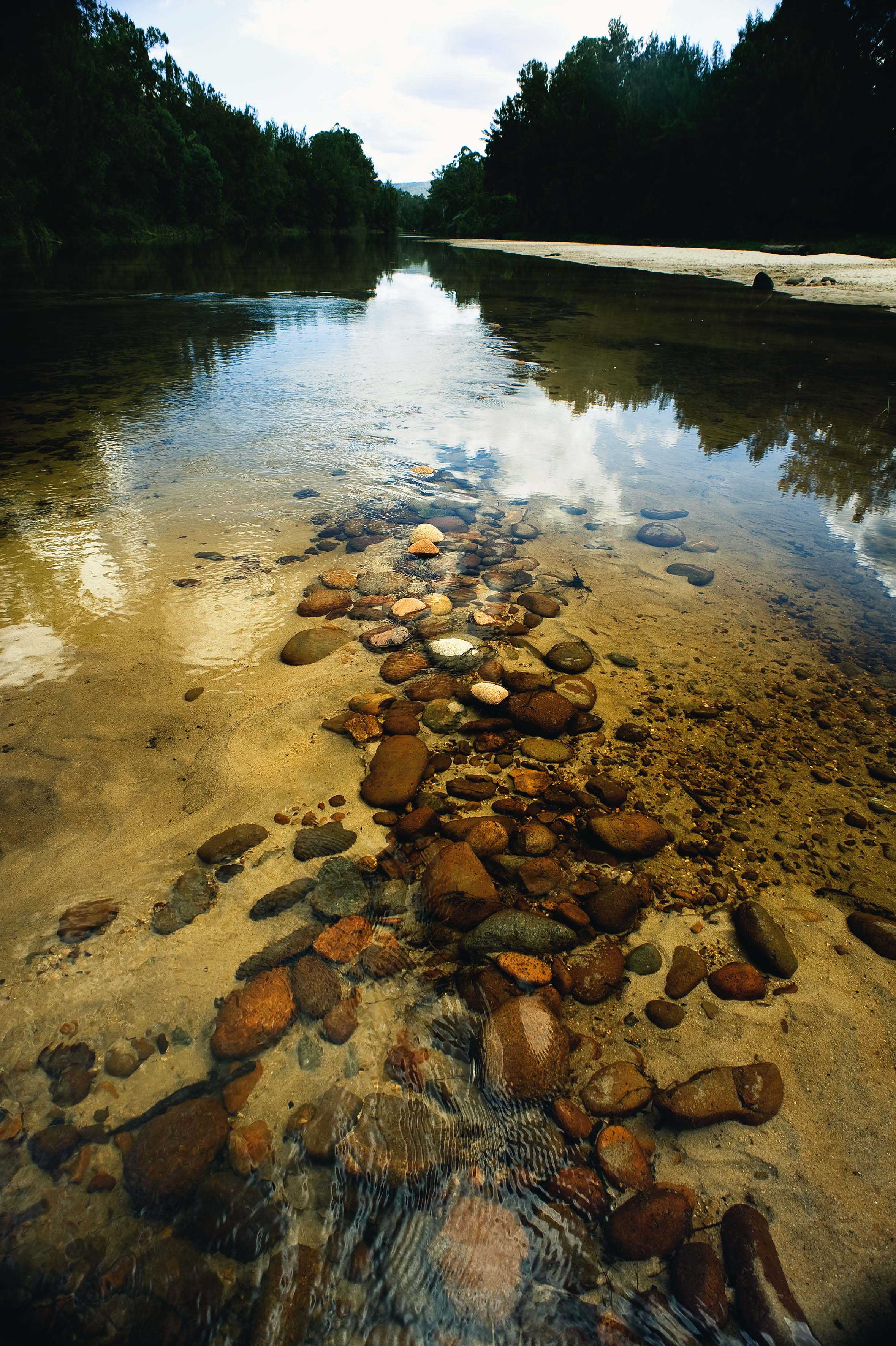 River stones in the Hawkesbury River at Yarramundi near Navua Reserve.