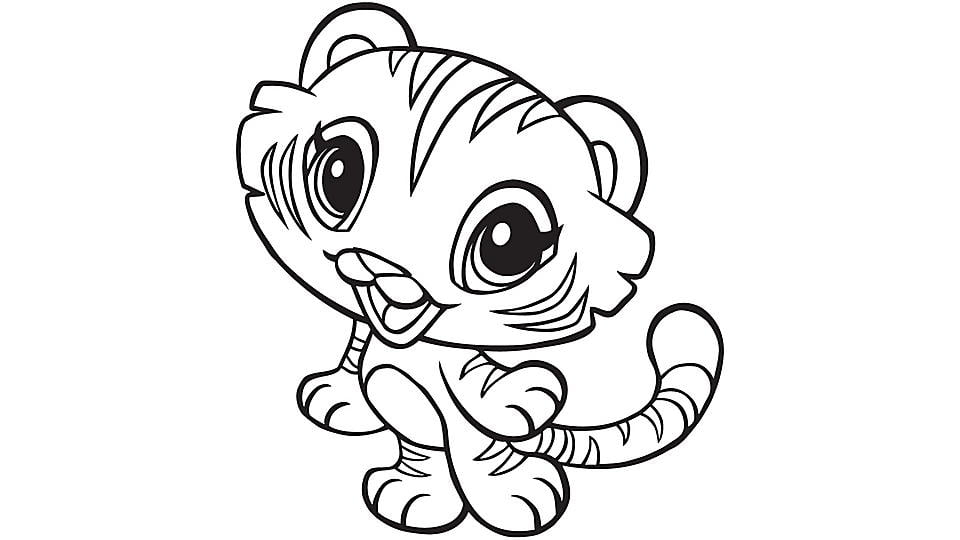 dibujo de tigre para pintar
