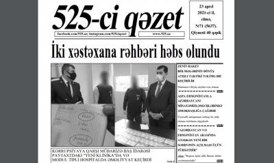 "525-ci qəzet"in 23 aprel sayında nələr var? - ANONS