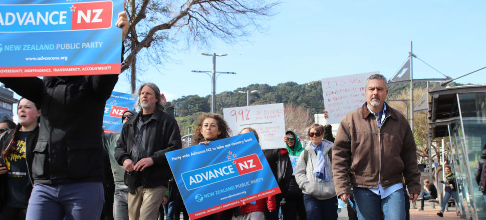 The anti-vax group Voices for Freedom, led by an Advance NZ board member, thanked Williams for the "shout-out". Photo: Lynn Grieveson