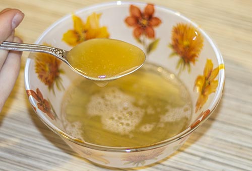 Honey and gelatin mixture