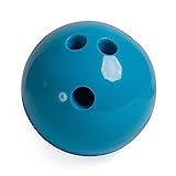 Champion Sports Plastic Bowling Ball: Rubberized Soft Ball for Training & Kids Games - Blue (4lbs)