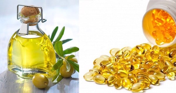 gội đầu bằng vitamin e và dầu oliu