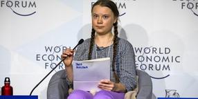 Die 16-jährige Greta Thunberg in Davos: Sie hat zu sofortigen Maßnahmen gegen den Klimawandel aufgerufen.