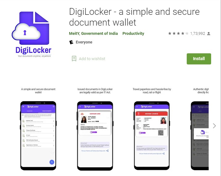 DigiLocker App - Google Play Store