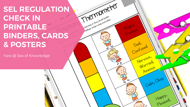 Emotional Check In For Kids PreK and Kinder. Emotions Thermometer Check In Binder and Poster Options - Coping Tools Preschool are a great way to incorporate a feelings emotions check in chart and cards in your classroom or homeschool.